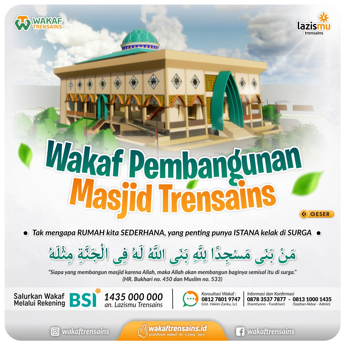 Masjid wakaf harapan donasi flayer Masjid wakaf harapan donasi flayer