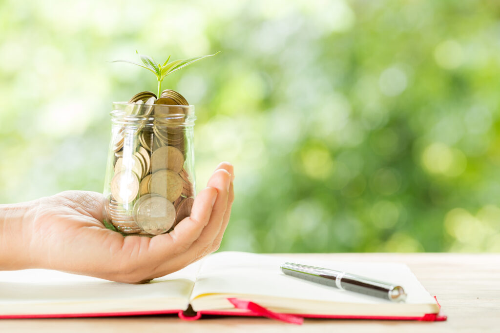 Peran Lembaga Amil Zakat dalam Penanganan Bencana Alam 4 woman hand holding plant growing from coins bottle zakat, infak, sedekah